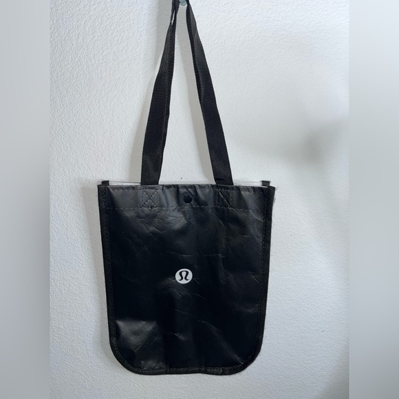 Lululemon Shopping Tote Reusable Bag Black & White Small 11.5" Tall x 9" Wide - Picture 1 of 13